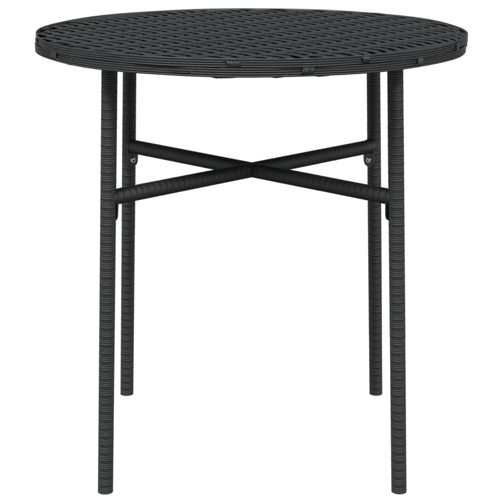 Outdoor Tea Table Black 17.7" Poly Rattan