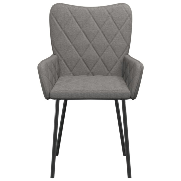 Dining Chairs 2 pcs Light Gray Fabric