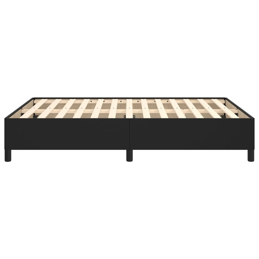 Bed Frame Black 53.9"x74.8" Faux Leather
