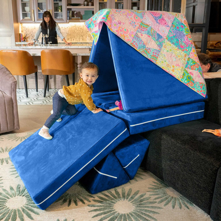 Jaxx Zipline Playscape - Imaginative Furniture Playset for Creative Kids, Blueberry