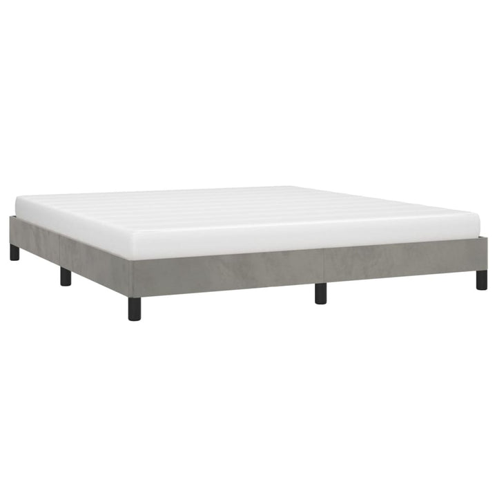 Bed Frame Light Gray 76"x79.9" King Velvet