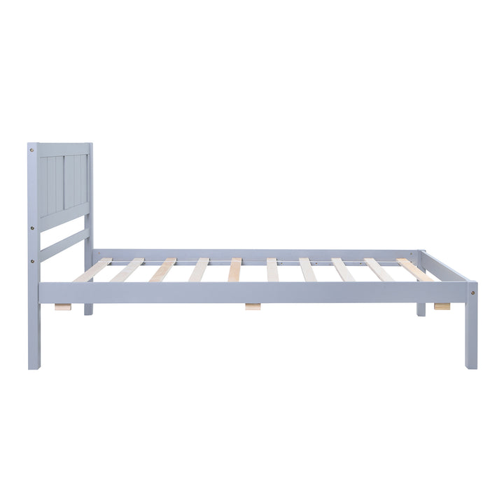 Wood Platform Bed Twin size Platform Bed with Headboard