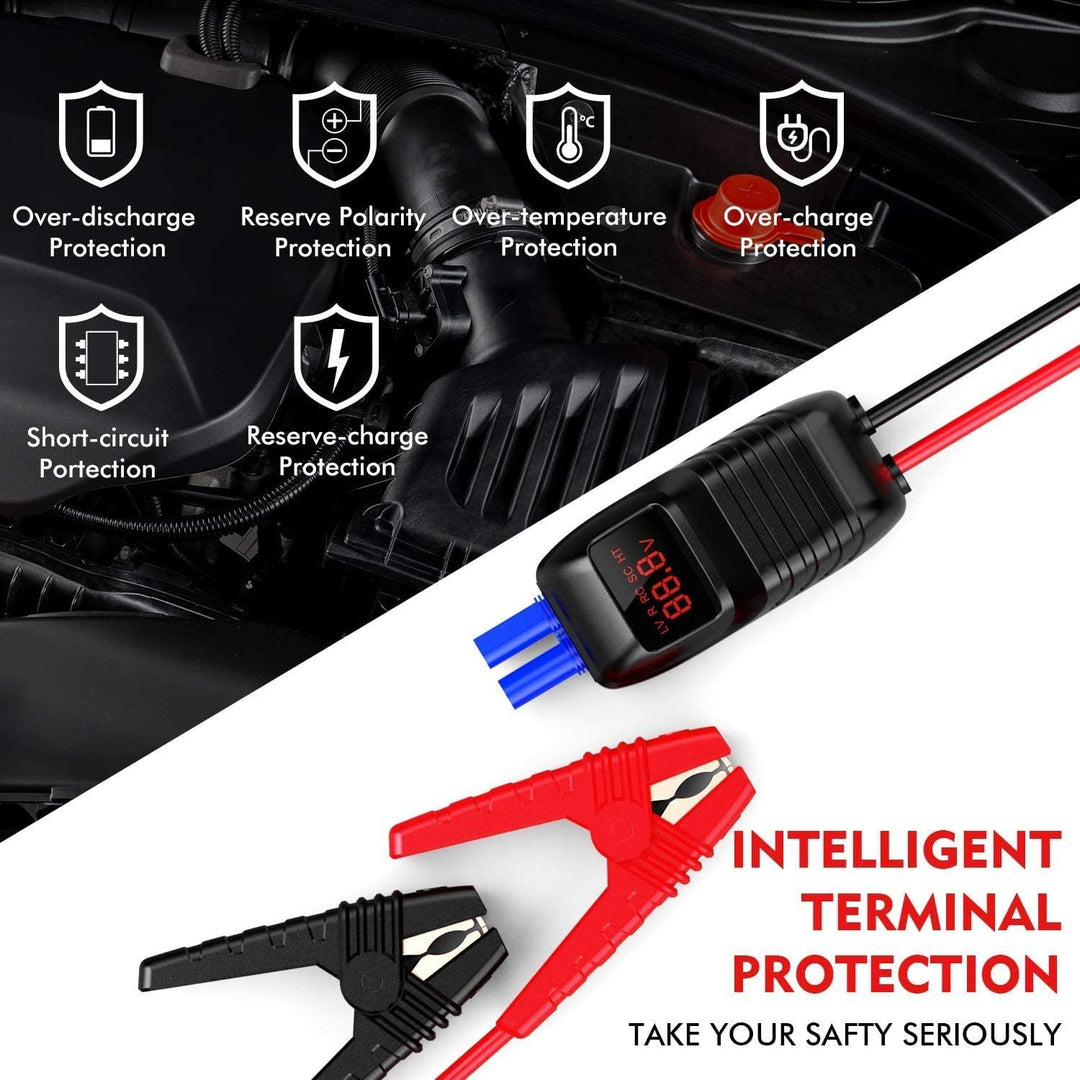 DBPOWER 2500A 21800mAh Portable Car Jump Starter- for up to 8.0L Gasoline/6.5L Diesel Engines, Portable 12V Auto Battery Booster, Power Pack, Quick Charging