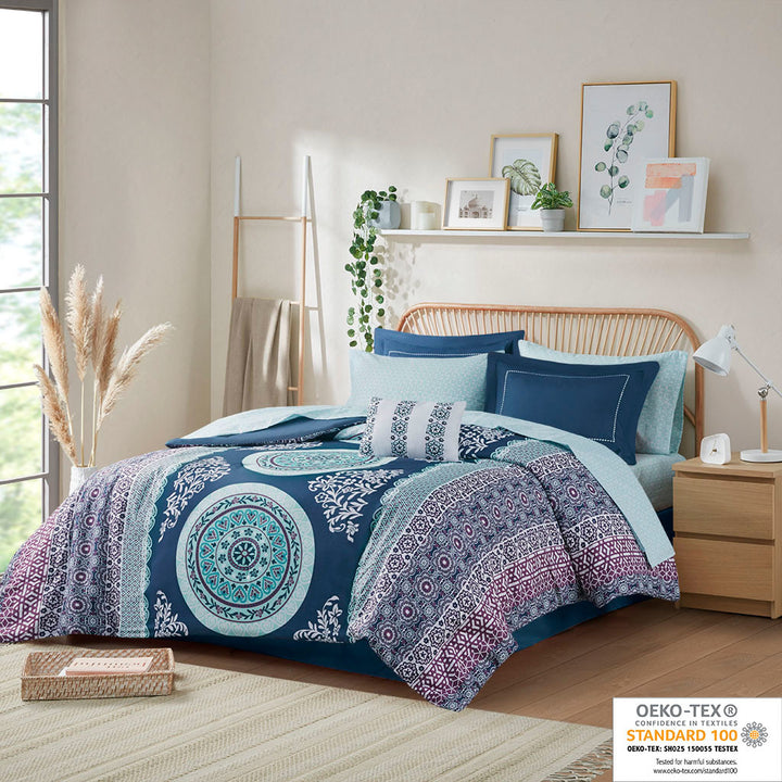 Loretta Boho Comforter Set with Bed Sheets