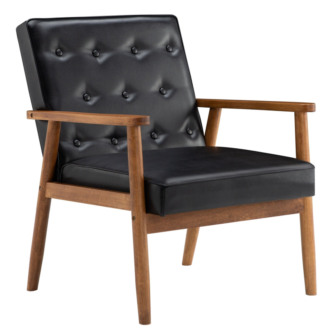 (75 x 69 x 84)cm Retro Modern Wooden Single Accent Chair