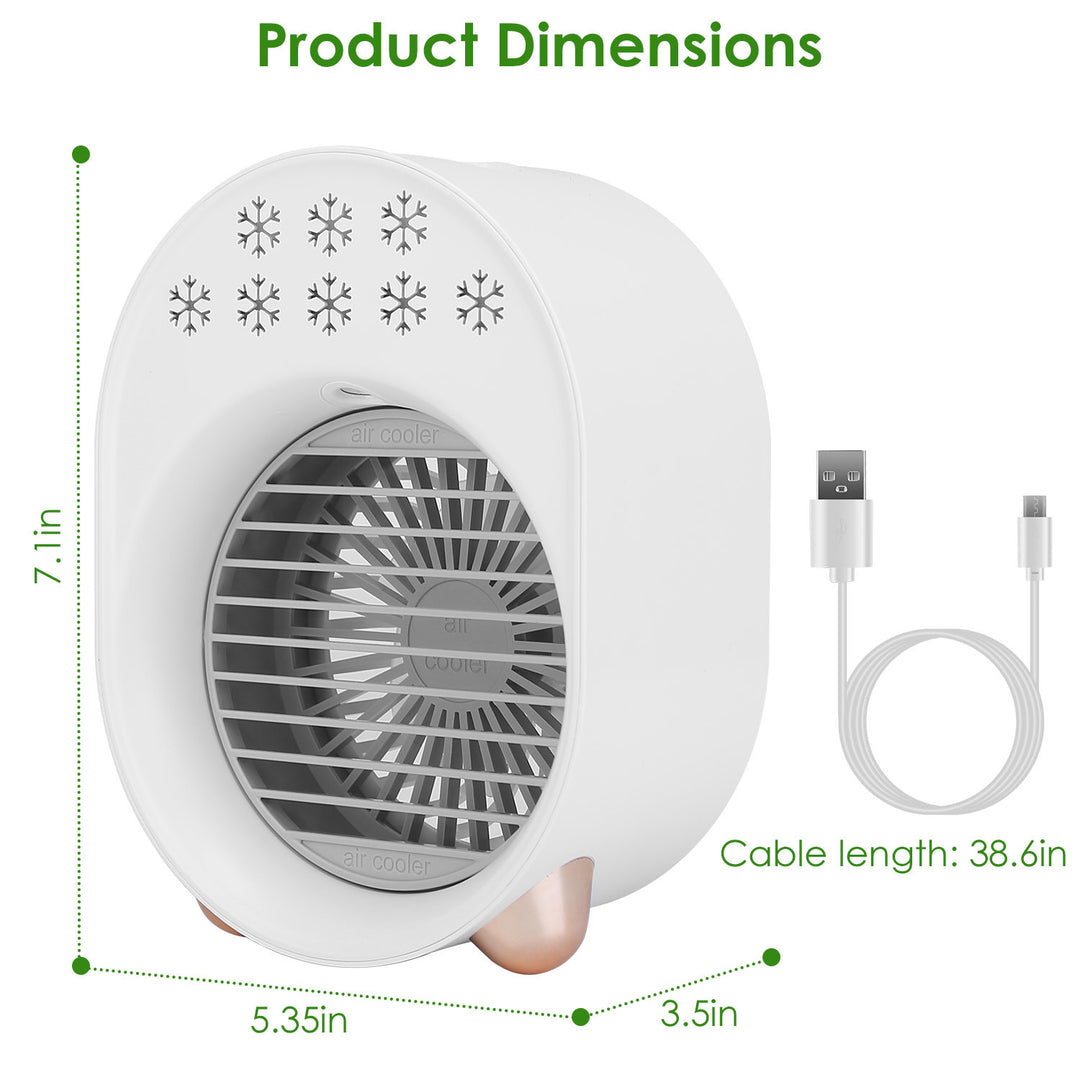 4 In 1 Portable Mini Desktop Air Conditioner Fan Water Mist Cooling Fan