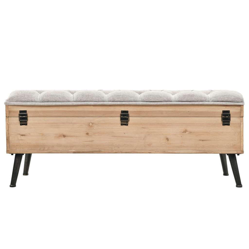 Storage Bench 43.3" Solid Wood Fir