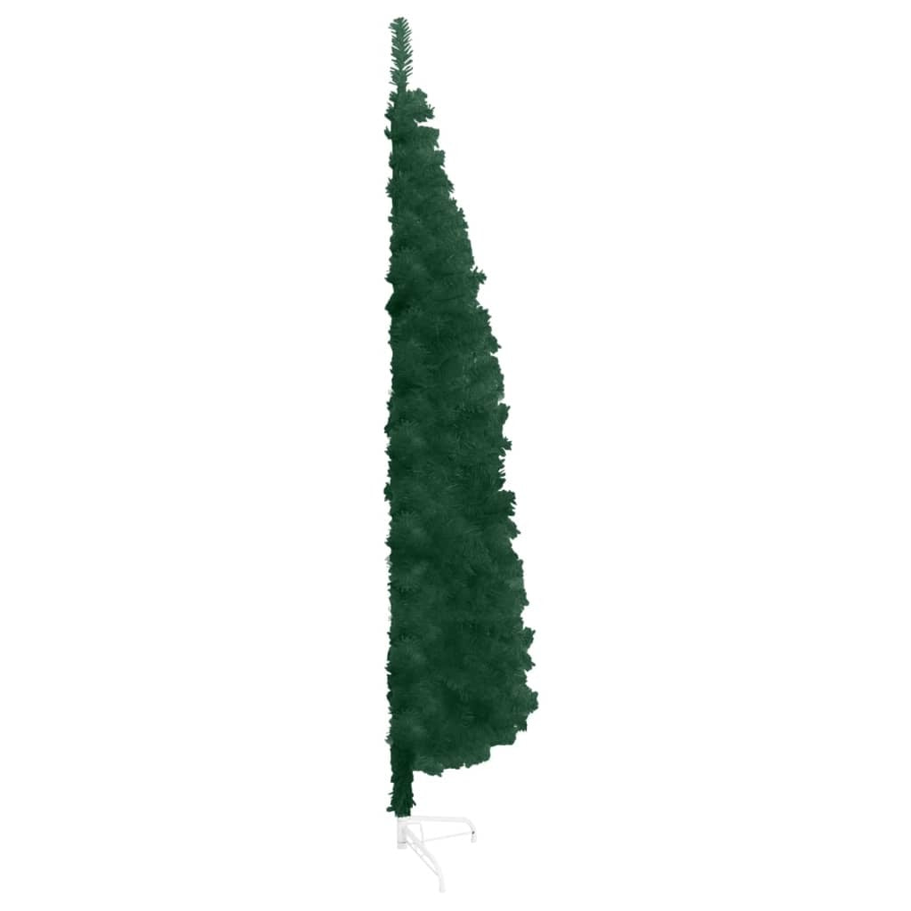 Slim Artificial Half Christmas Tree with Stand Green 70.9"