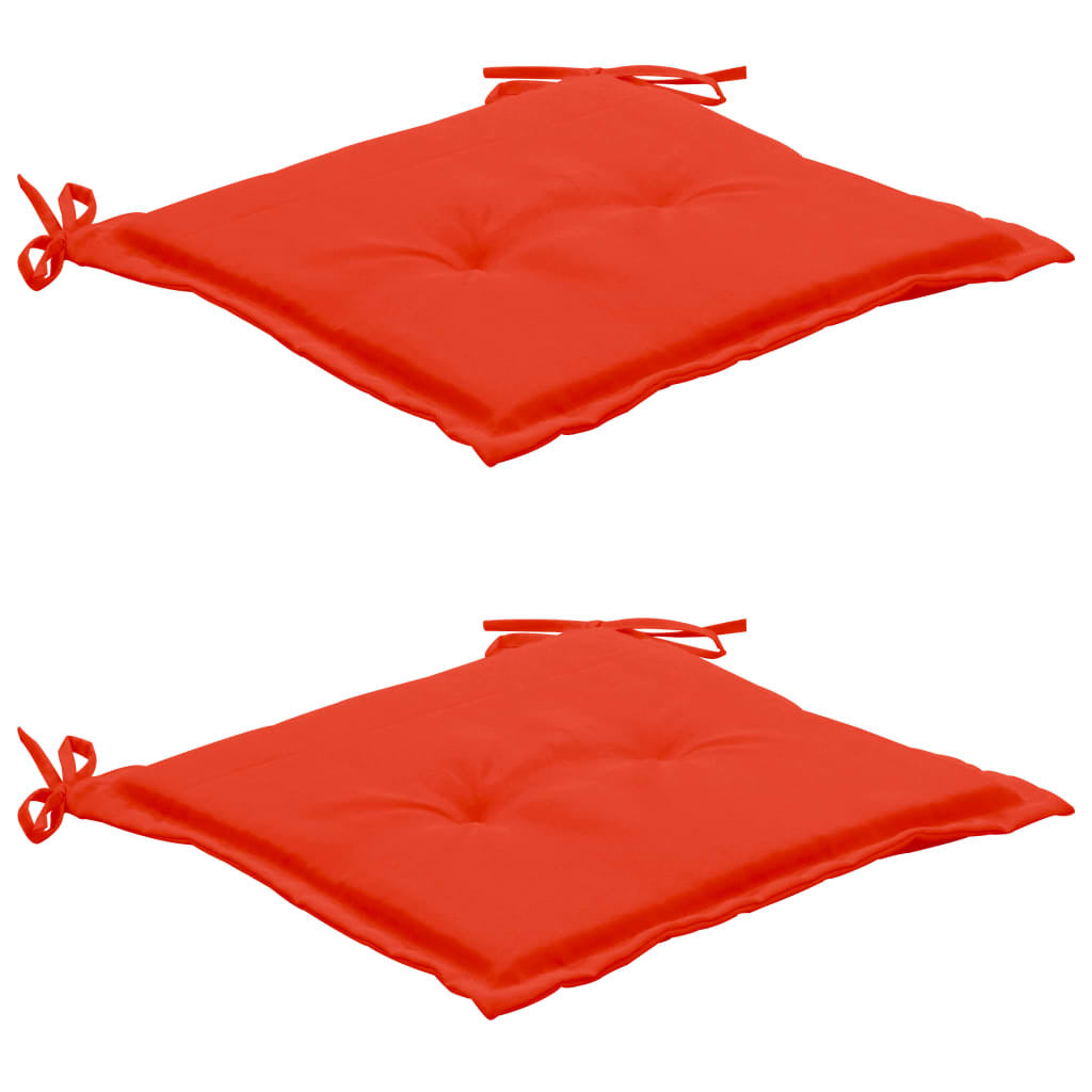 vidaXL Garden Chair Cushions 2 pcs Red 19.7"x19.7"x1.2"