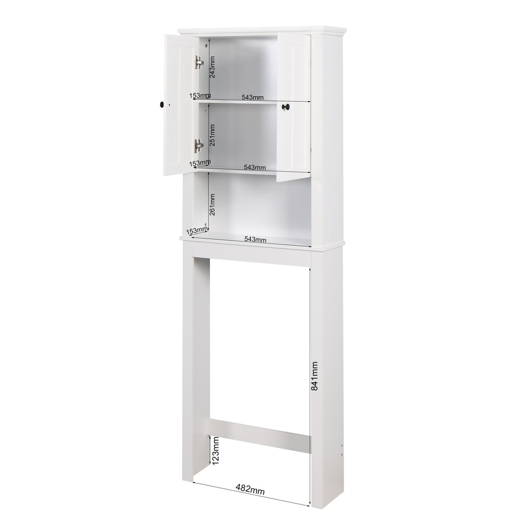 Bathroom Wooden Storage Cabinet Over-The-Toilet Space Saver with a Adjustable Shelf 23.62x7.72x67.32 inch