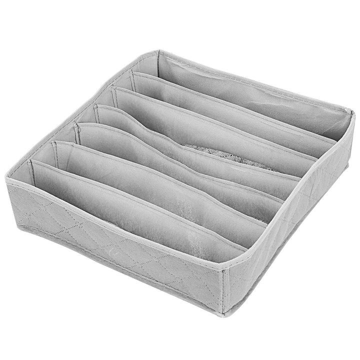 3 Pack Sock Organizer Box Foldable Damp Proof Storage Drawers Multi-cells Underwear Tie Container