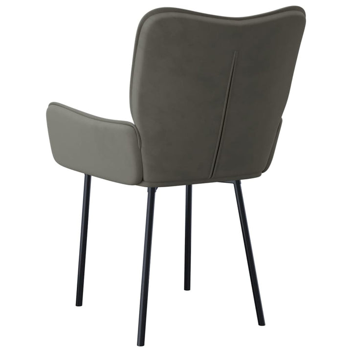 Dining Chairs 2 pcs Dark Gray Velvet