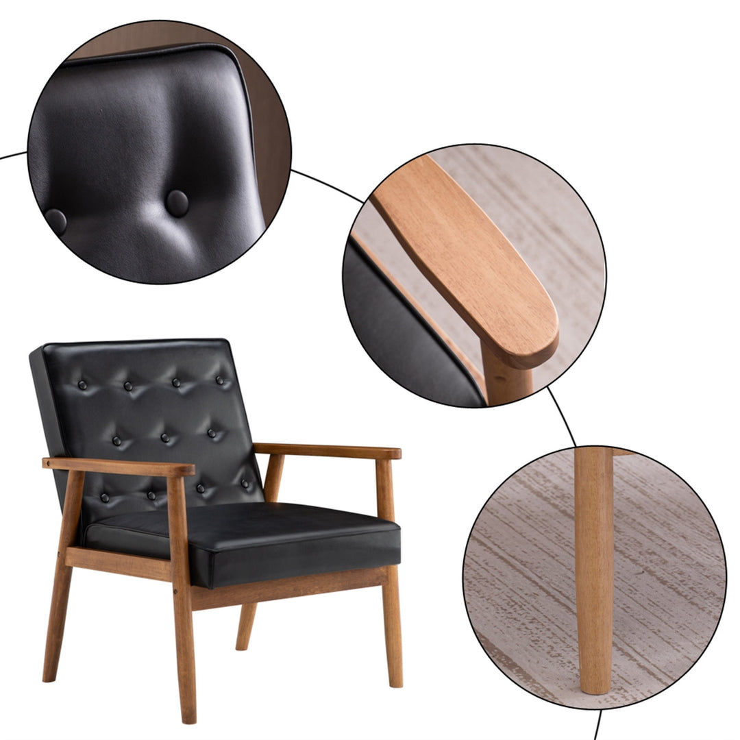 (75 x 69 x 84)cm Retro Modern Wooden Single Accent Chair