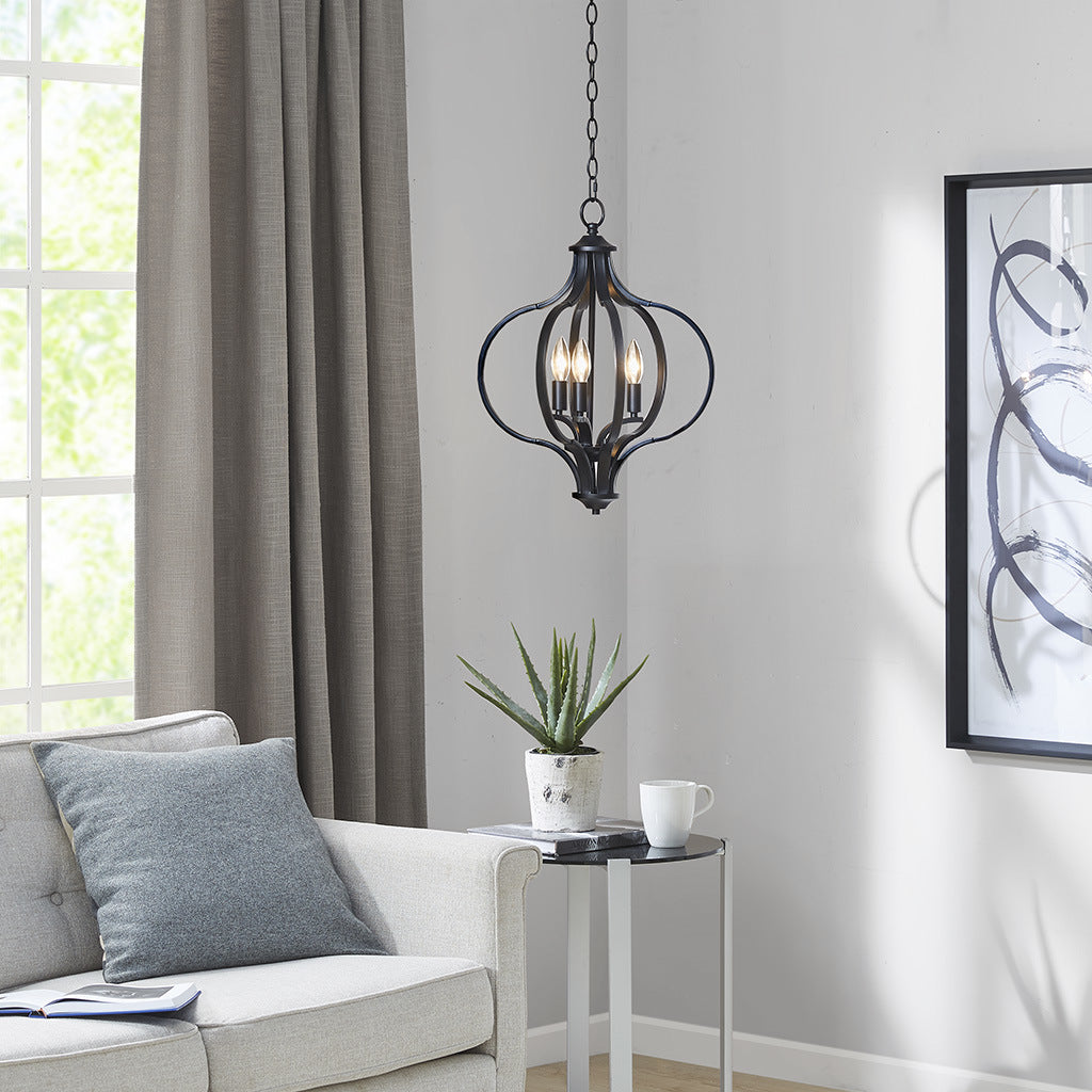 Nava 3-Light Metal Chandelier with Adjustable Chain