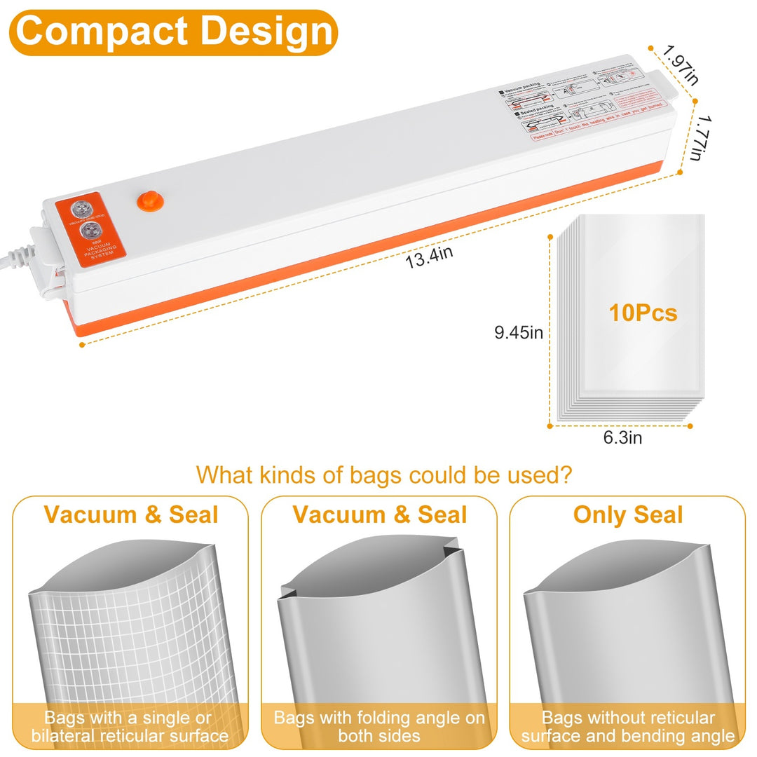 Electric Vacuum Sealer Machine Household Automatic Food Vacuum Sealer Quick Sealing System Machine