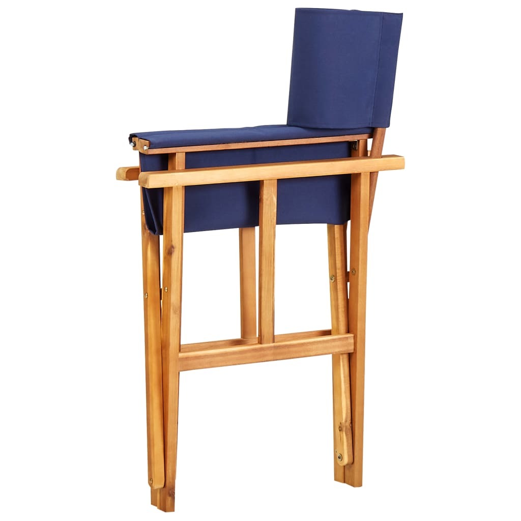 Director's Chairs 2 pcs Solid Acacia Wood Blue