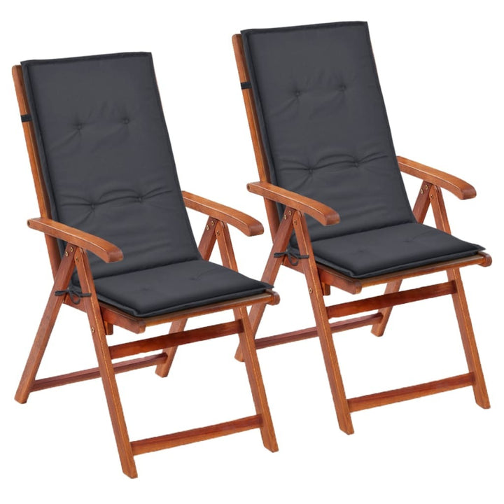 vidaXL Garden Chair Cushions 2 pcs Anthracite 47.2"x19.7"x1.2"