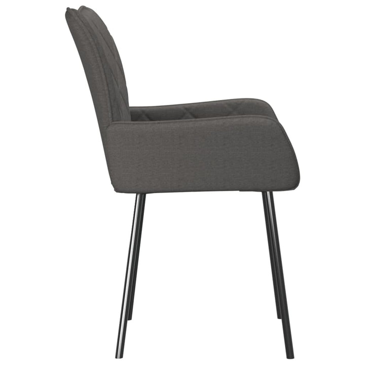 Dining Chairs 2 pcs Dark Gray Fabric