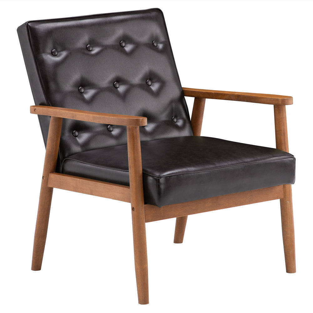 (75 x 69 x 84)cm Retro Modern Wooden Single Accent Chair