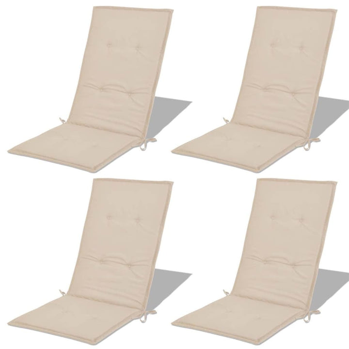 vidaXL Garden Chair Cushions 4 pcs Cream 47.2"x19.7"x1.2"