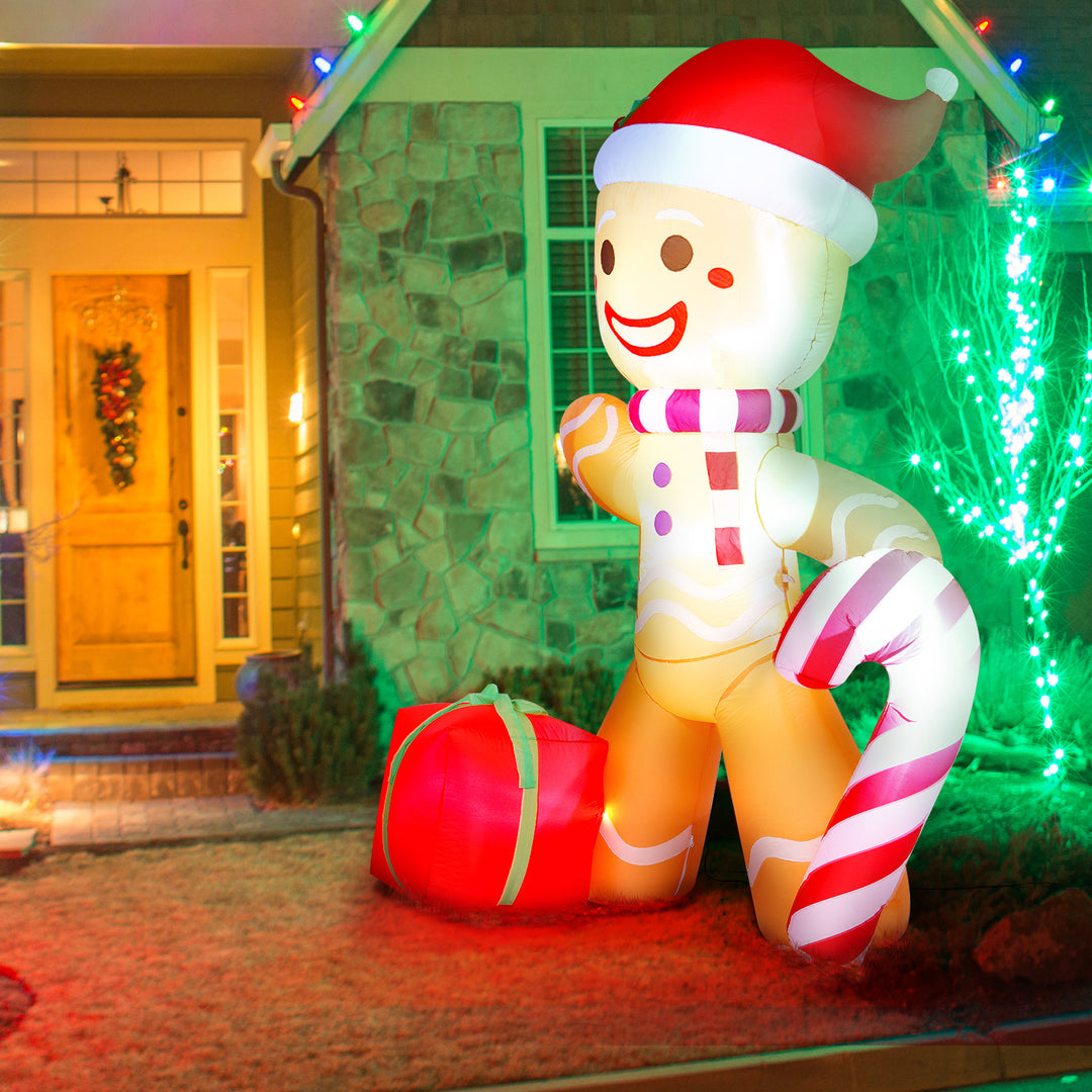 8 FT Inflatable Christmas Decorations Gingerbread Man
