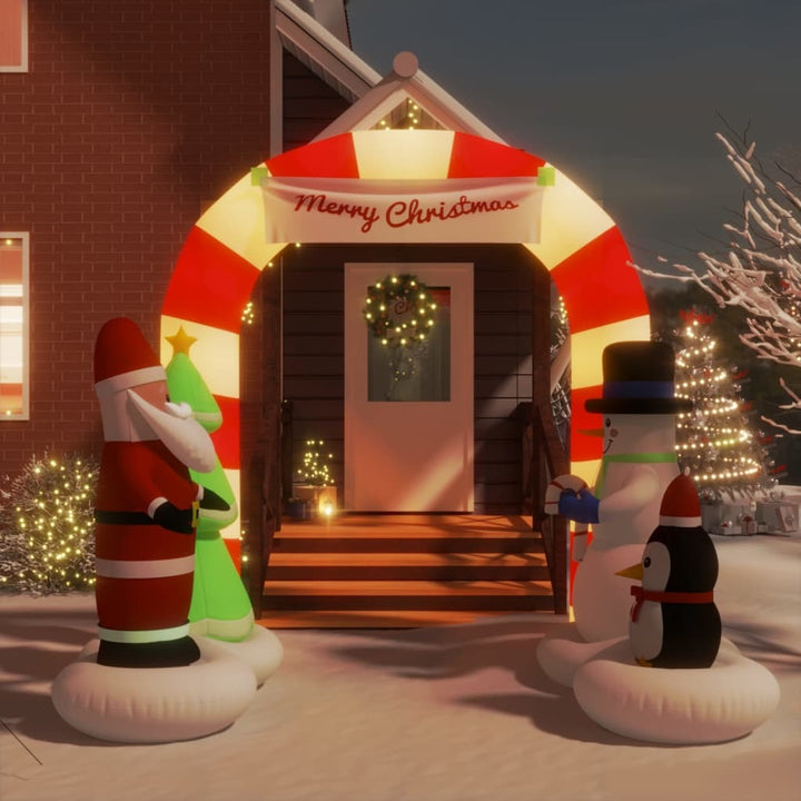 Christmas Inflatable Santa and Snowman Arch Gate LED 102.4"